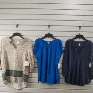 New 3 Pcs Women's Top Blouse Shirt Sweater Tank
